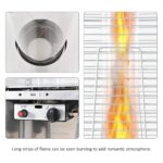 42000 BTUSteel Material Pyramid Glass Tube Flame Outdoor Heater with Long Strips of Flame with Aluminum Top Reflector Shield Heating Up to 115 Square feet