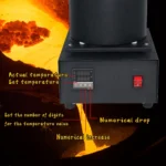 SHANGNIULU 2KG Gold Melting Furnace,1400W 2000F Digital Electric Melting Furnace with Graphite Crucible for Melt Scrap,Silver,Gold,Copper,Aluminum 110V Refining Casting