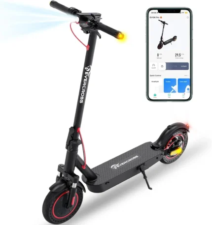 Evercross EV10K Pro 500W E-Scooter mit 35 km Reichweite,10-Zoll-Honeycomb-Reifen und IP54 Schutz