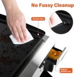 Hykolity 4 Burner Flat Top Gas Griddle with Ceramic Coated Iron Pan