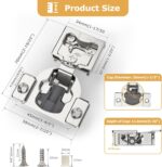 Furniware 50 Pieces 1/4" Small Overlay Concealed Face Frame Hinges