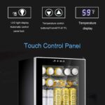 Beverage Refrigerator Cooler120 Can Mini Fridge Glass Door for Soda Beer Wine Stainless Steel Glass Door Small Drink Dispenser Machine Digital Display for Home,Office Bar,45cuft