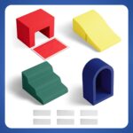 Piece PU Leather Toddler Climbing Toys Indoor,Foam Climbing Blocks for Toddlers 1-3,Soft Play Climbing for Toddlers,Climb and Crawl Foam Playset (PU Waterproof)