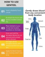 Genteel No Prick Pain Vacuum Lancing Device for Diabetes Testing