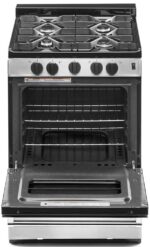 Whirlpool 24??? Stainless Steel Freestanding Gas Range with Sealed Burners ?C ADA Compliant