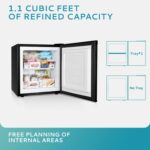 Upright freezer,3.0 Cubic Feet,Single Door Compact Mini Freezer with Reversible Stainless Steel Door,Small freezer for Home/Dorms/Apartment/Office (Silver)