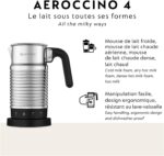 Nespresso Aeroccino 4 Thefully froths cold milk in 60 seconds