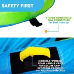 Big Glider Towable,Inflatable Water Tube for 4,Boating Tube for Lake,Beach,River,Snow Watersports Towables has Dual Boston Valve for Quick Inflation,Deflation ?C 4 Man Toys Floats