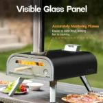 BIG HORN OUTDOORS 16 Inch Wood Pellet Burning Pizza Oven