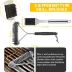34 Pcs BBQ Grill Accessories Tools Set,16 Inches Stainless Steel Grilling Tools With Carry Bag