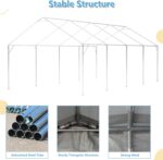Thanaddo Heavy Duty Car Port with Roll-up Sidewall and Ventilated Windows
