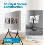 ECOTINY Mobile TV Stand with 4 Omni-Directional Wheels with Brakes