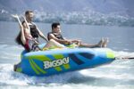 Big Glider Towable,Inflatable Water Tube for 4,Boating Tube for Lake,Beach,River,Snow Watersports Towables has Dual Boston Valve for Quick Inflation,Deflation ?C 4 Man Toys Floats