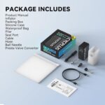 CYCPLUS Tiny Bike Pump with Gauge,Auto Stop,with Presta and Schrader Valve