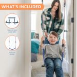 6 Piece Indoor Doorway Gym Set for Kids ÿ Indoor Swing for Kids Includes Kids Swing Chair,Rings,Hanging Trapeze,Ladder,Swinging Rope & Pullup Bar