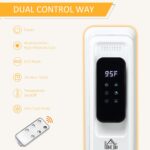 Andoer 1500W 7-Fin Oil Filled Radiator Electric Space w/ Remote & Wheels,White