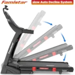 Famistar Folding Treadmill for Home with 15 Levels Auto Incline,300LB Capcity,10MPH Fast Speed Controls