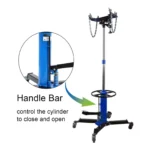 1660 Pounds Hydraulic Car Transmission Jack Vertical Lift with 360?? Swivel Wheel Pedal,Blue,33"-70"(0.75Ton)