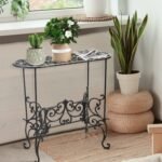 Sungmor Heavy Duty Cast Iron Potted Plant Stand Garden Tablere