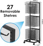 WISIMMALL Art Drying Rack,Paint Drying Rack with 27 Removable Shelves,Lockable Wheels