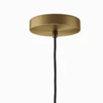 Modway Starlight 1-Light Pendant Light in White Satin Brass