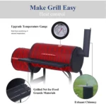 Vebreda Outdoor BBQ Grill Charcoal Barbecue Pit Patio Backyard Meat Cooker Smoker