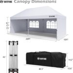 OUTFINE Pop Up Canopy Gazebo with 4 Removable Sidewalls