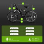 Adult Electric Bike,350W BAFANG Motor (500W Peak),4A 3H Fast Charging,468Wh Li-Ion Battery,21 Speed Gears,Air Saddle,45 Miles 20 MPH 26" Mountain Bike Electric Bike