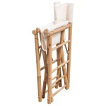 2 Folding Bamboo Director's Chairs
