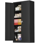 Greenvelly 72?? Black Storage Cabinet with Doors