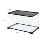 REPTI-ZOO Knock-Down Mini Glass Reptile Habitat,360 Rotation,14.5 gallon,Easy Assembly