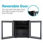 Antarctic Star Mini Fridge Cooler ?C 60 Can Beverage Refrigerator Glass Door for Beer Soda or Wine ?C Glass Door Small Drink Dispenser Machine Clear Front Removable for Home,Office or Bar,16cuft