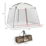 Outsunny Screen Tent,10' x 10' Screen House Room with UV50+ Protection
