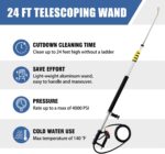 Janz Aluminum Telescoping Pressure Washer Wand with 2 Pressure Washer Extension Wands
