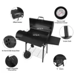 Royal Gourmet 30" BBQ Charcoal Grill and Offset Smoker