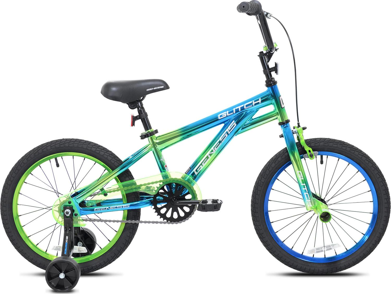 Genesis 18 Glitch Boy's BMX Bike,Blue/Green Genesis 18 Glitch Boy's BMX Bike,Blue/Green