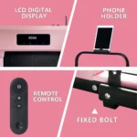 BITOUSHI Treadmill Under Desk Walking Pad 2 in 1,3.0HP Portable Small Treadmill for Office & Home,Ultra Quiet & Installation-Free with Remote Control,LED Display,220 Lb Capacity - Pink