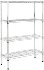 3-Shelf Adjustable,Heavy Duty Storage Shelving Unit (250 lbs loading capacity per shelf),Steel Organizer Wire Rack