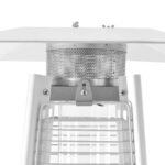 42000 BTUSteel Material Pyramid Glass Tube Flame Outdoor Heater with Long Strips of Flame with Aluminum Top Reflector Shield Heating Up to 115 Square feet