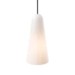 Modway Beacon 1-Light Pendant Light in Opal Black,5 x 5 x 72