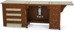 353 Norma Jean Sewing Cabinet for Sturdy Sewing,Cutting,Quilting,and Crafting with Storage and Airlift,Black Finish