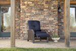 Outdoor Strathmere Luxury Recliner,Navy Blue