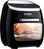 Cooks Professional 8 Litre Dual Digital Air Fryer with Double Twin Basket | Stainless Steel Energy Saving Instant Fryer with Double Drawers & Preset Functions | 8L Capacity (XL) | Black