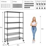 YYkokocat Capacity Heavy Duty Storage Shelves Commercial Wire Shelving Unit and Storage Adjustable
