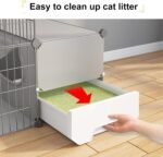 Oneluck Cat Cage with Litter Box,4-Tier DIY Cat Enclosures for 1-2 Cat