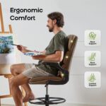 Amseatec Tall Office Chair with Padded Flip-up