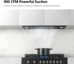 30 inch Built-in/Insert Range Hood 900 CFM,Ducted/Ductless Convertible Duct,Stainless Steel Kitchen Vent Hood with 4 Speed Gesture Sensing&Touch Control Panel(IKB01-30)