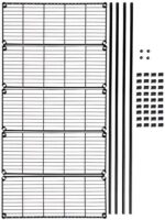 3-Shelf Adjustable,Heavy Duty Storage Shelving Unit (250 lbs loading capacity per shelf),Steel Organizer Wire Rack