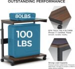 EUREKA ERGONOMIC Computer Tower Stand with Rolling Wheels & Mouse Pad