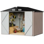 Aoxun 6.4x4 FT Outdoor Storage Shed for Tool,Garden